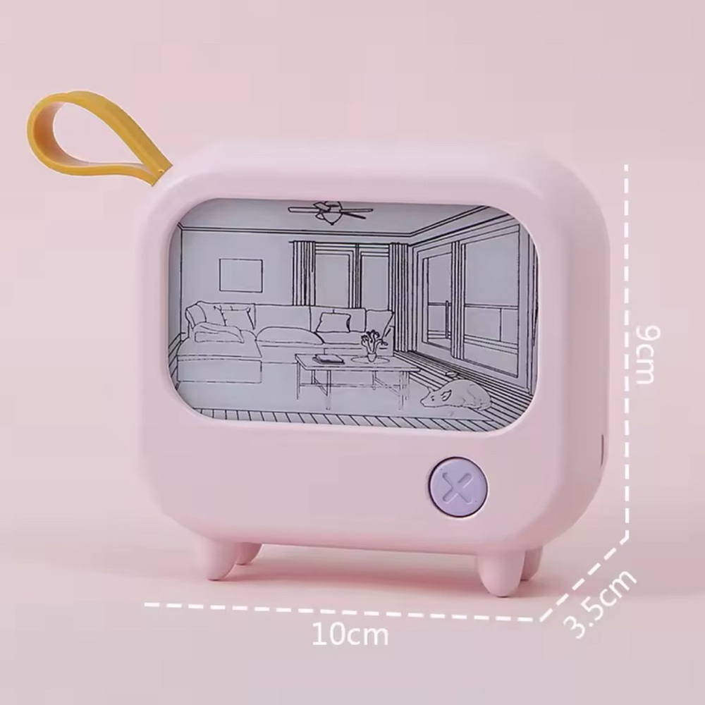 Pink Retro Handheld Mini TV Lamp